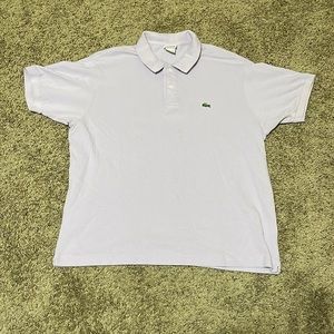 Lacoste Polo Men’s Size 8 Shirt Gator Logo Short Sleeve Light Purple